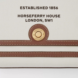 BURBERRY 博柏利 Note系列 女士Horseferry印花帆斜背包 80302491 自然色/棕褐色