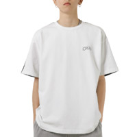 OCCUPY 華人青年 阴阳系列 男女款圆领短袖T恤 OCCY210414 黑白拼接 S
