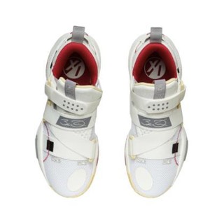 LI-NING 李宁 全城9 V2 炽焰 男子篮球鞋 ABAR049-5 标准白/乳白色 39
