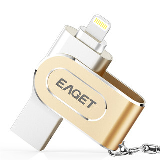 EAGET 忆捷 i系列 i80 USB 3.0 U盘 金色 64GB Lightning