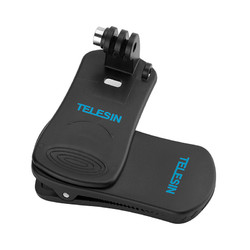 TELESIN Go Pro 運動相機背包夾 黑色