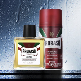 PRORASO 博拉索 滋润檀香系列男士护肤套装 (须后水100ml+剃须泡沫300ml)