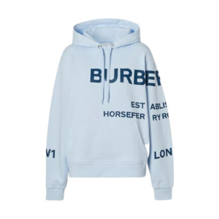 BURBERRY 博柏利Horseferry系列女士连帽卫衣80407681 浅蓝色L【报价价格评测怎么样】 -什么值得买