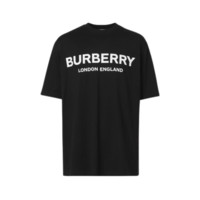 BURBERRY 博柏利 男士圆领短袖T恤 80260161 黑色 XL