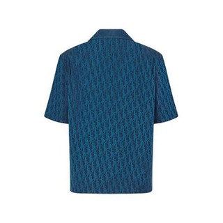 Dior 迪奥 Oblique 男士短袖衬衫 113C519A5050_C585 蓝色 38