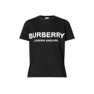BURBERRY 博柏利 男士圆领短袖T恤 80116511 黑色 XS