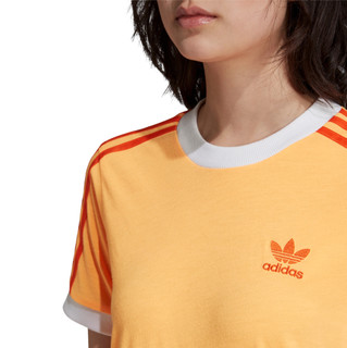 adidas ORIGINALS 3 STR TEE 女子运动T恤 ED7474 闪光橙 38