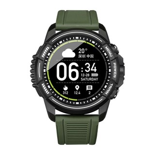 JEEP 吉普 JP-SW005 智能手表 30mm 黑色 绿色硅胶表带（GPS、心率、气压计）