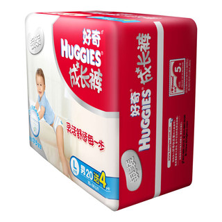 HUGGIES 好奇 银装系列 拉拉裤 L20+4片 男宝宝