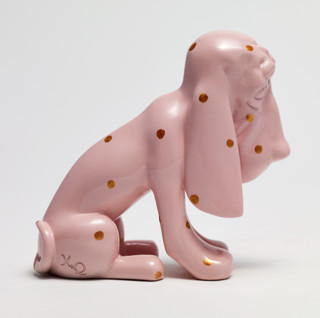 XQ 稀奇 向京 现代简约mini雕塑《单身狗》 11.5x6x12.5cm 玻璃钢着色手绘 2019年