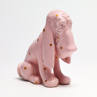 XQ 稀奇 向京 现代简约mini雕塑《单身狗》 11.5x6x12.5cm 玻璃钢着色手绘 2019年