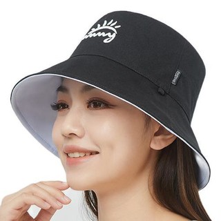 OhSunny 女士遮阳渔夫帽 SLH2M020 黑/薄雾蓝 L