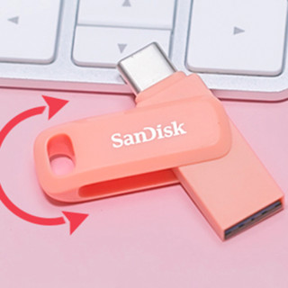 SanDisk 闪迪 SDDDC3-128G-Z46PC USB 3.1 U盘 粉色 128GB USB/Type-C双口