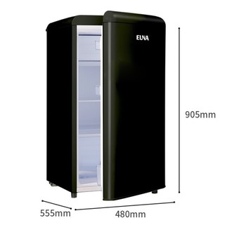 EUNA 优诺 BC-95A 直冷单门冰箱 95L 神秘黑