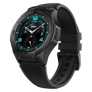 TicWatch S2 智能手表 46.6mm 黑色 黑色硅胶表带（GPS、心率检测、防水）