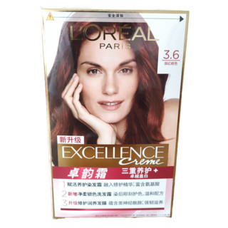 L'OREAL PARIS 巴黎欧莱雅 卓韵霜赋活养护染发霜 #3.6深红棕色 1盒