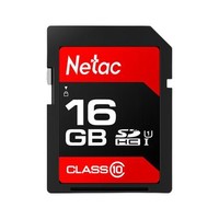 有券的上：Netac 朗科 P600科技红 SD存储卡 16GB（UHS-1、U1）