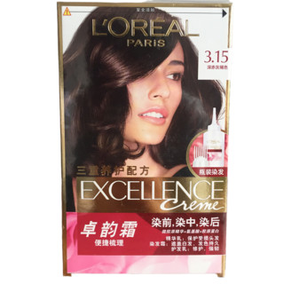 L'OREAL PARIS 巴黎欧莱雅 卓韵霜赋活养护染发霜 #3.15深赤灰褐色 1盒