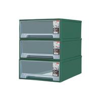 Citylong 禧天龙 收纳柜(抽屉式、24L*3个、复古绿)