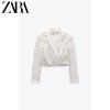 ZARA 07877817064 女士条纹短款休闲西装外套