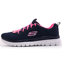 SKECHERS 斯凯奇 Graceful 女子跑鞋 12615/NVHP 藏蓝/粉色 36.5