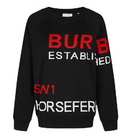 BURBERRY 博柏利 Horseferry系列 女士圆领针织衫 80134171 黑色 L