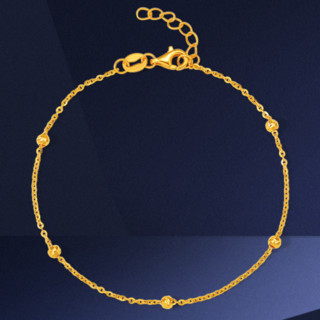 CHOW TAI SENG 周大生 极光金系列 G0HC0208 圆珠足金手链