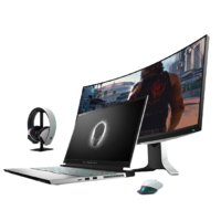 ALIENWARE 外星人 M17 R3 17.3英寸 游戏本 白色(酷睿I9-10980HK、 RTX 2080 Super 8G、32GB、4TB SS、1080P、IPS、300Hz、ALW17M-R5968W)+鼠标+耳机+34英寸显示器