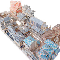 西克里 中国风古建筑3diy立体拼图 木质模型 八大古镇
