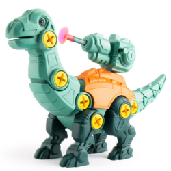 菲利捷 儿童益智拼装可发射恐龙玩具 3软弹