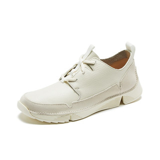 Clarks 其乐 三瓣底系列 Tri Solar 男士老爹鞋 261498687 白色 42.5