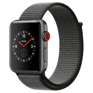 Apple 苹果 Watch Series 3 智能手表 42mm GPS+蜂窝网络款 深空灰铝金属表壳 深橄榄色表带（GPS、高度计、心率）