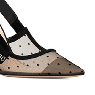 Dior 迪奥 J’Adior系列 女士薄纱高跟鞋 KCC228PSS_S14U 黑色 38.5