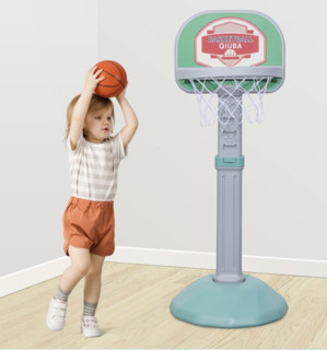丘巴 儿童室内玩具篮球架 薄荷绿-球架 配打气简和篮球