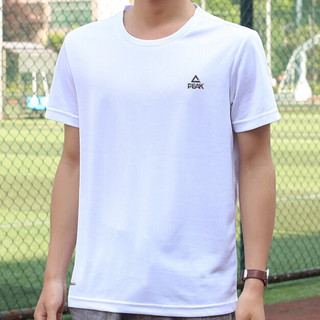 PEAK 匹克 男子运动T恤 DF672011 白色 XXL