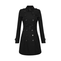 BURBERRY 博柏利 Trench 女士中长款风衣 切尔西版型 40133111 黑色 10