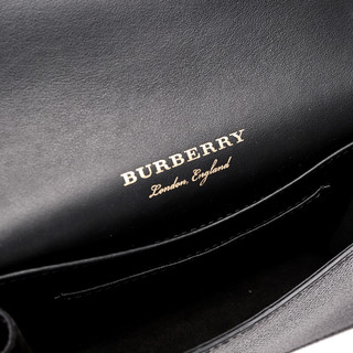 BURBERRY 博柏利 The Buckle系列 女士牛皮单肩包 40406971 黑色 迷你