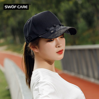 SWOFCARE/思沃福 2021新款棒球帽3D刺绣男女运动帽子情侣款 黑色