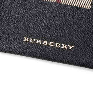 BURBERRY 博柏利 女士皮质卡包 40596381 黑色格纹