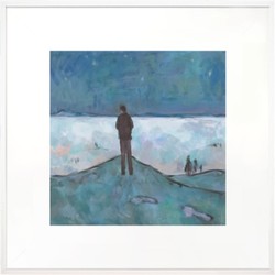 本艺术空间 孙岩原创油画《在零下的戈壁》40×40cm 数位版画 艺术作品装裱收藏