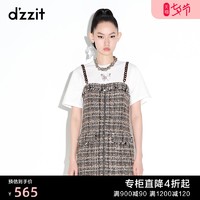 d'zzit 地素 dzzit地素 春装新款粗花呢吊带甜美甜美连衣裙女3C1O2021W