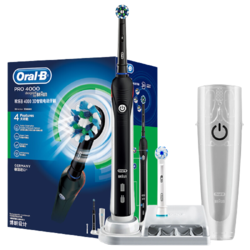 Oral-B 欧乐-B P4000 电动牙刷 黑色 刷头4支+刷盖旅行盒