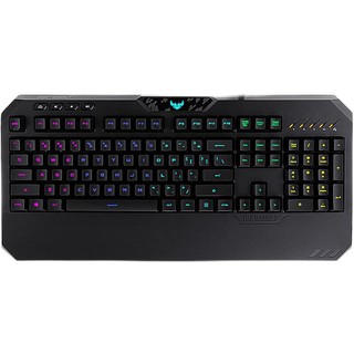 ASUS 华硕 TUF GAMING K5 104键 有线薄膜键盘 黑色 RGB