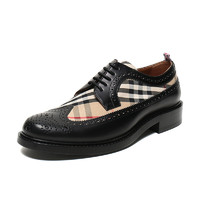 BURBERRY 博柏利 Vintage系列 男士德比鞋 80162581 黑色/典藏米色 40