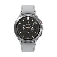 SAMSUNG 三星 Galaxy Watch4 Classic 蓝牙通话 智能手表 42mm 银色不锈钢表壳 雪山银氟橡胶表带(血氧、心率、GPS)