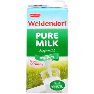 Weidendorf 德亚 脱脂纯牛奶 1L