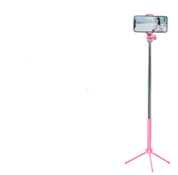 百胜风 通用型遥控自拍杆 粉色