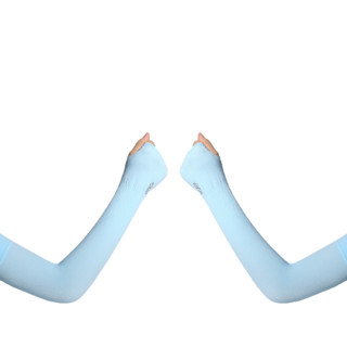 KAL’ANWEI 卡兰薇 男女款防晒冰袖套装 XT-172 2双装 浅蓝色