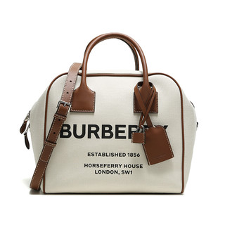 BURBERRY 博柏利 女士单肩手提包 80165641 自然色/麦芽棕色 中号