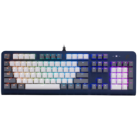 DEARMO 迪摩 F31 104键 有线机械键盘 宝石蓝 国产黑轴 RGB